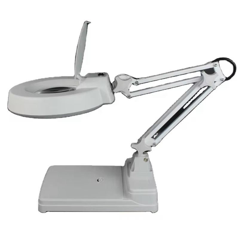 Lampu Kaca Pembesar LT-86C | Magnifying Lamp Meja 3x / 5x / 8x / 10x | Lensa 12.5 cm & Lampu LED Terang