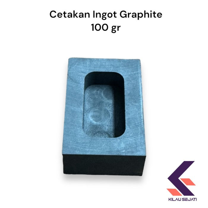 Cetakan Ingot Emas Grafit 100 gr New Size / Singen Grafit