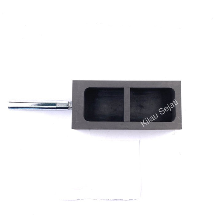 Cetakan Ingot Emas Grafit 5 kg dengan Handle Besi