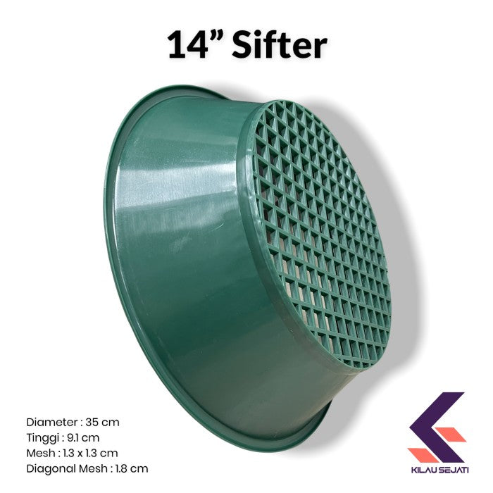 Ayakan Dulang Emas 35 cm / Gold Pan Sifter Classifier 14 Inci