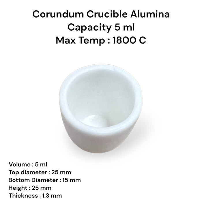 High Purity Krus Alumina / Corundum Alumina Crucible 5 ml max 1800˚C