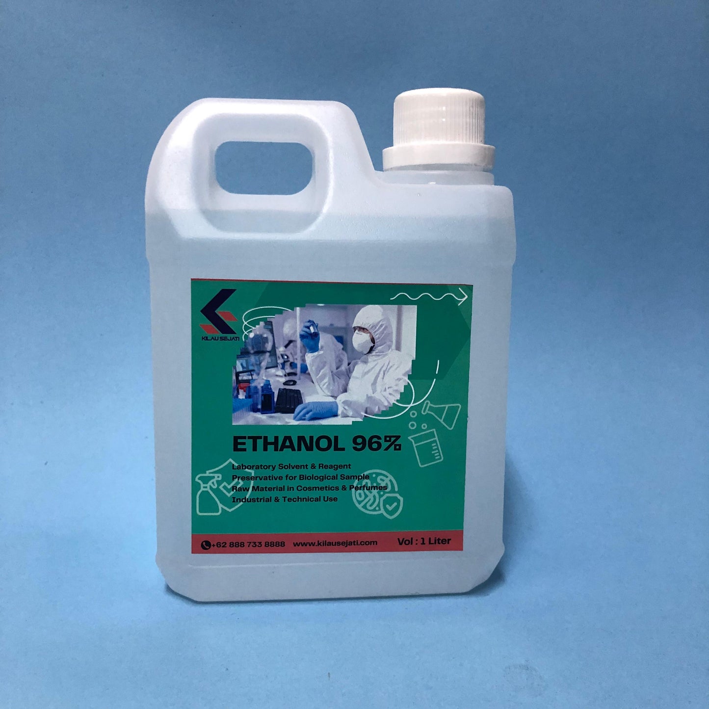 Alkohol 96 % atau ethanol 96 % untuk bahan antiseptik dan solvent 1lt