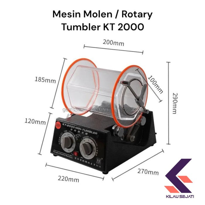 Rotary Tumbler KT 2000/ Mesin molen KT 2000 / Mesin Sangling KT 2000