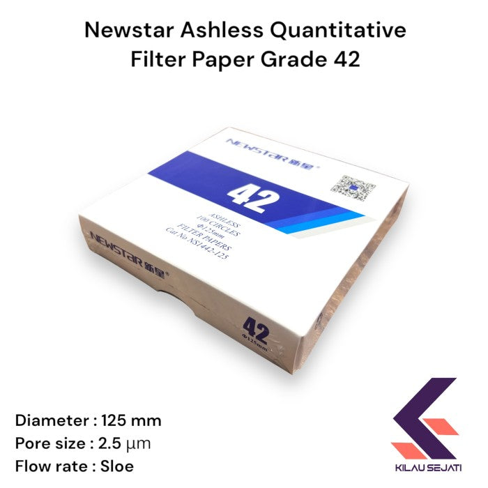 Kertas Saring Ashless Newstar Grade 42 Setara Whatman 42