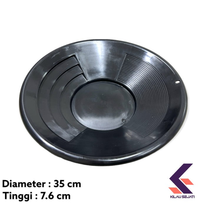 Dulang Emas Premium Heavy Duty 35 cm Dual Riffle / Gold Pan