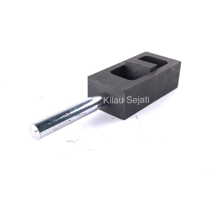 Cetakan Ingot grafit high purity dgn handle besi kapasitas 600 g emas