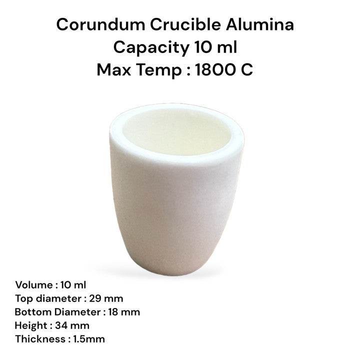 High Purity Krus Alumina / Corundum Alumina Crucible 10 ml max 1800˚C