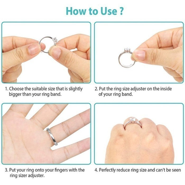 Clear Silicone Invisible Ring Size Adjuster Ganjelan Cincin Silicone