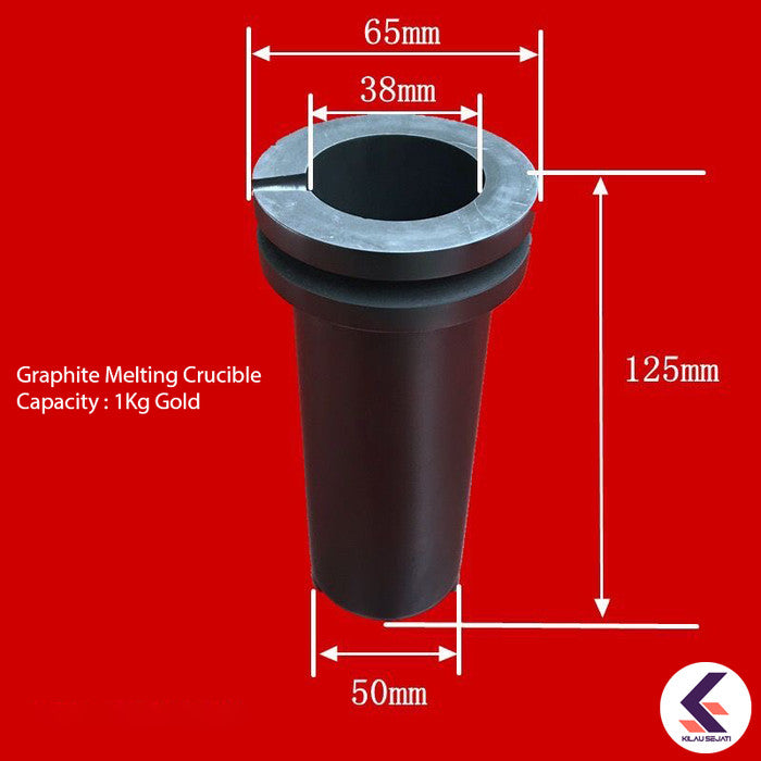 Double Ring High Purity Graphite Melting Crucible Capacity 1 Kg Gold