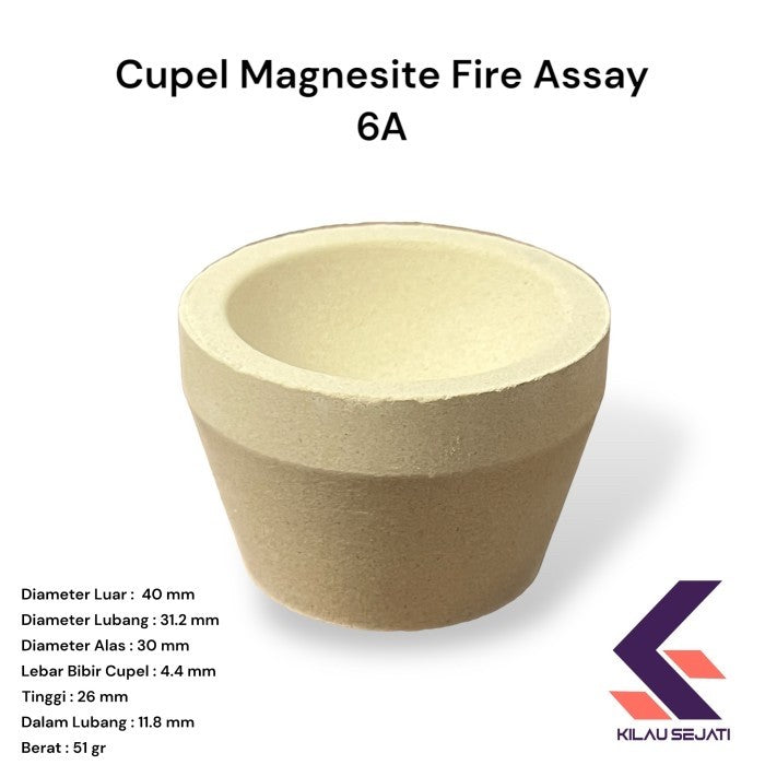 Magnesite Cupel Fire Assay 6A