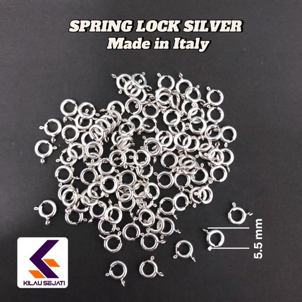 Spring Lock Silver 925 Made in Italy