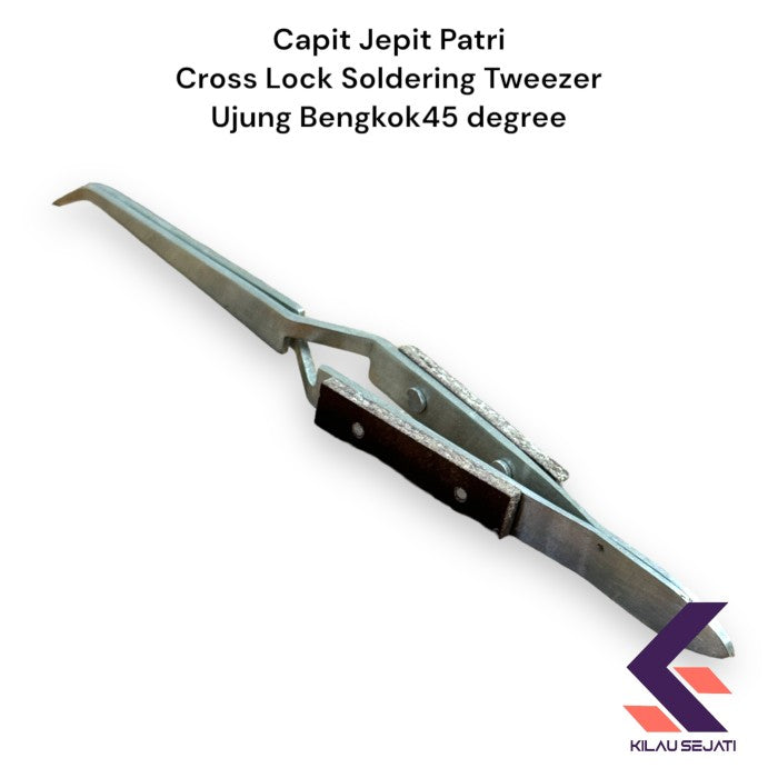 Capit Jepit Patri Cross Lock Soldering Tweezers