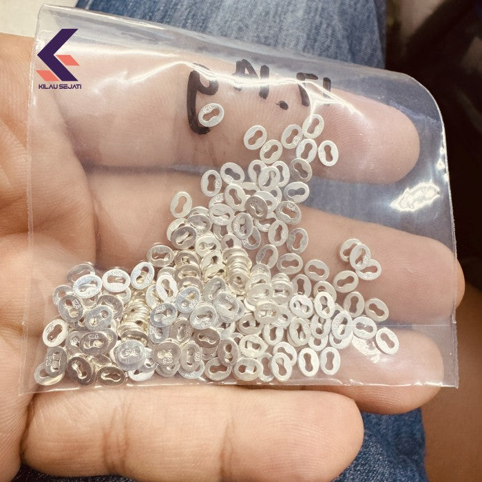 Chain Tag Perak 925 Made in Italy / Plat Ujung Rantai