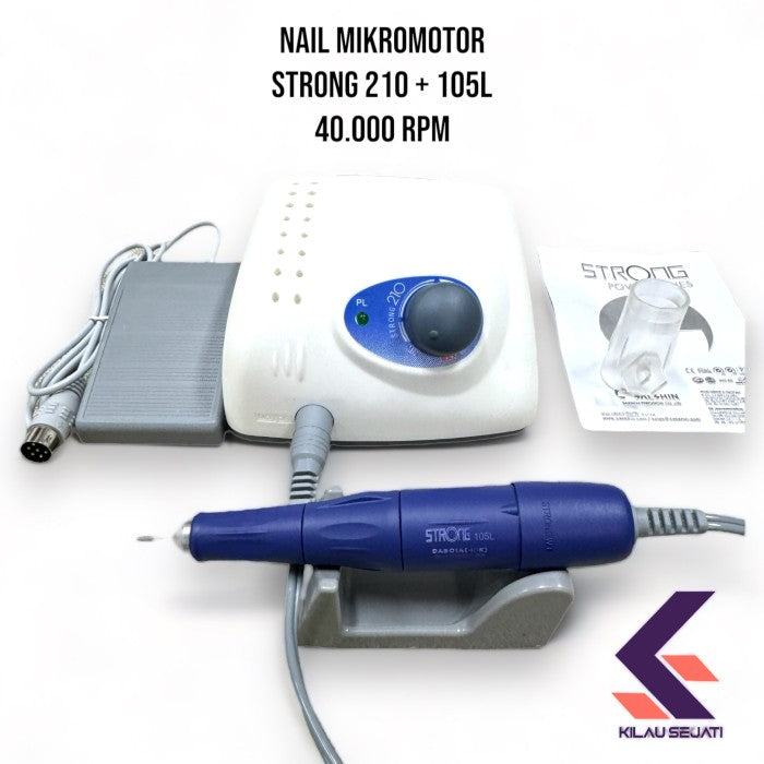 Mikromotor Strong 210 + 105L untuk Perhiasan & Manikur