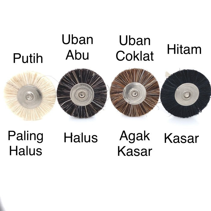 Sikat Poles Piring Ijuk Putih / Uban Abu / Uban Coklat / Hitam