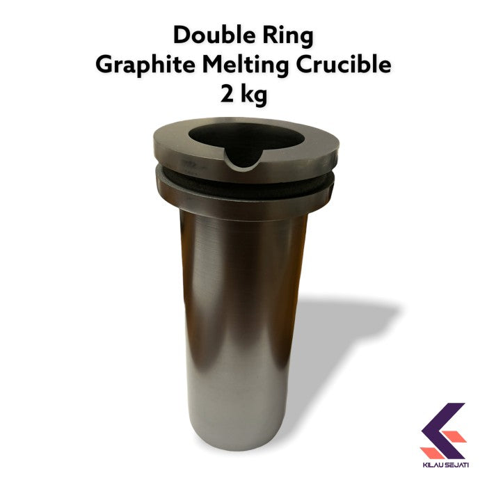 Double Ring High Purity Graphite Melting Crucible Capacity 2 Kg Gold