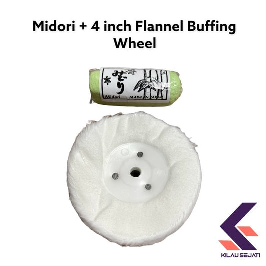 Obat Poles Midori + Ultra Fine Flannel Buffing Wheel 4 inch