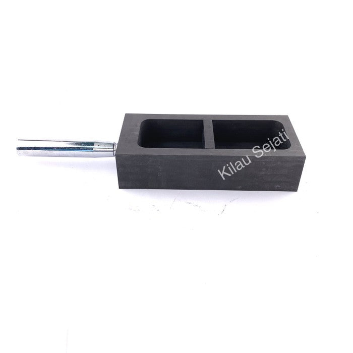 Cetakan Ingot Emas Grafit 5 kg dengan Handle Besi